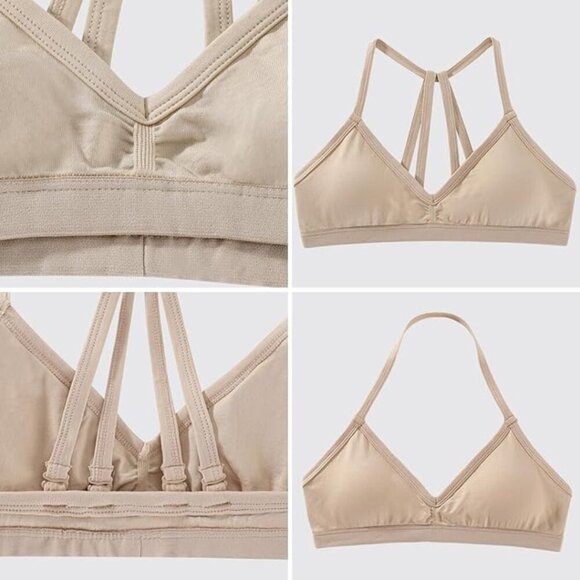 Women’s Sports Bras – Set of 2 (Black & Beige) – Size S – NWOT - Picture 2 of 4